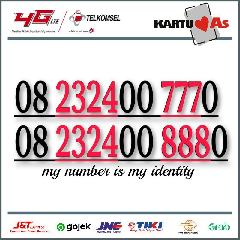 Nomor cantik perdana telkomsel kartu as simpati 2324 666 777 888