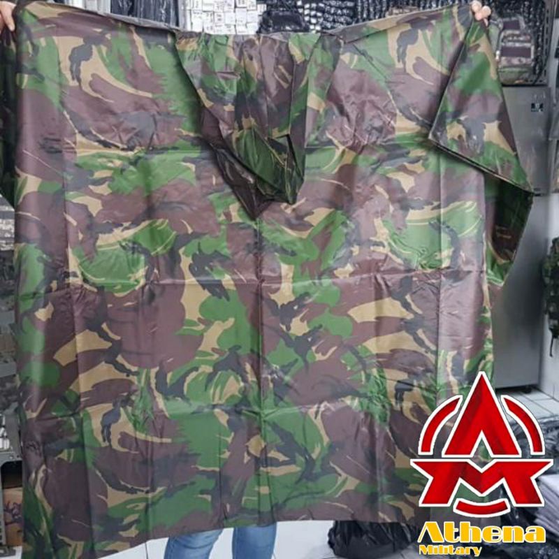 Jas hujan ponco loreng tni multifungsi tactical outdoor