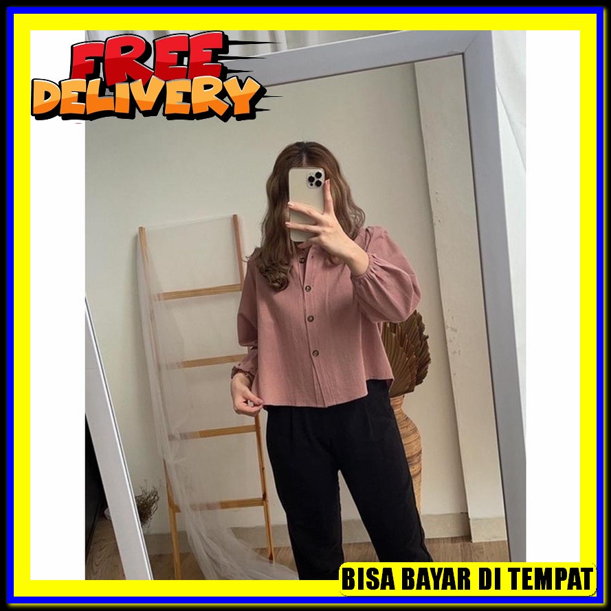Cod Atasan Rayon Import Blouse Wanita By Dubai // Seroja Fashion Elbora Longshirt