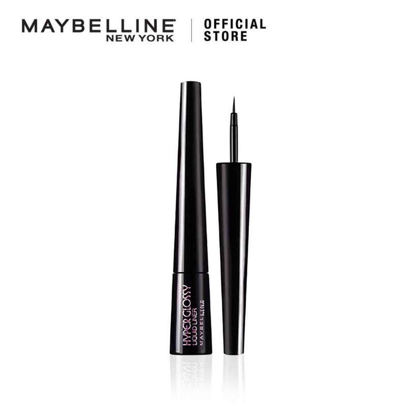 Maybelline Hyper Glossy Liquid Eyeliner Eyes MakeUp - Hitam (Glossy &amp;