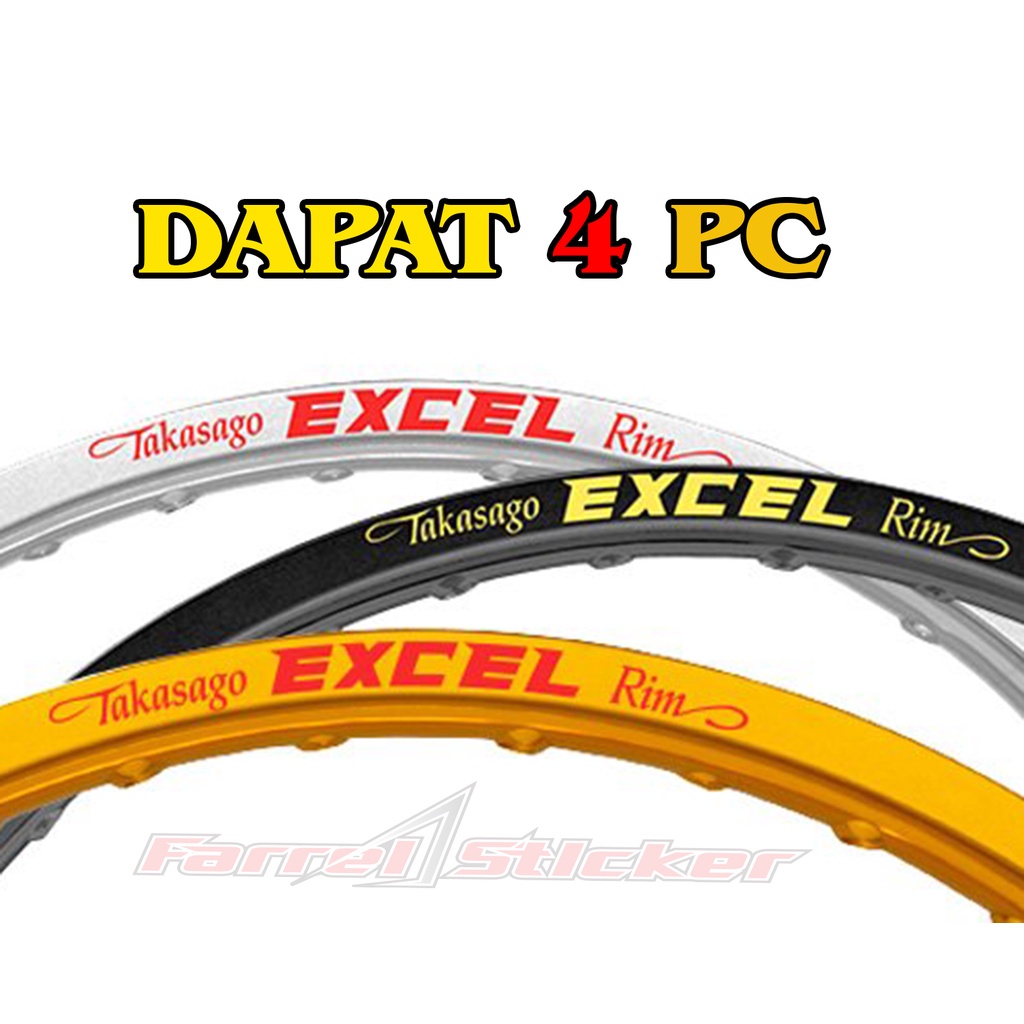 stiker velg sticker TAKASAGO EXCEL RIM