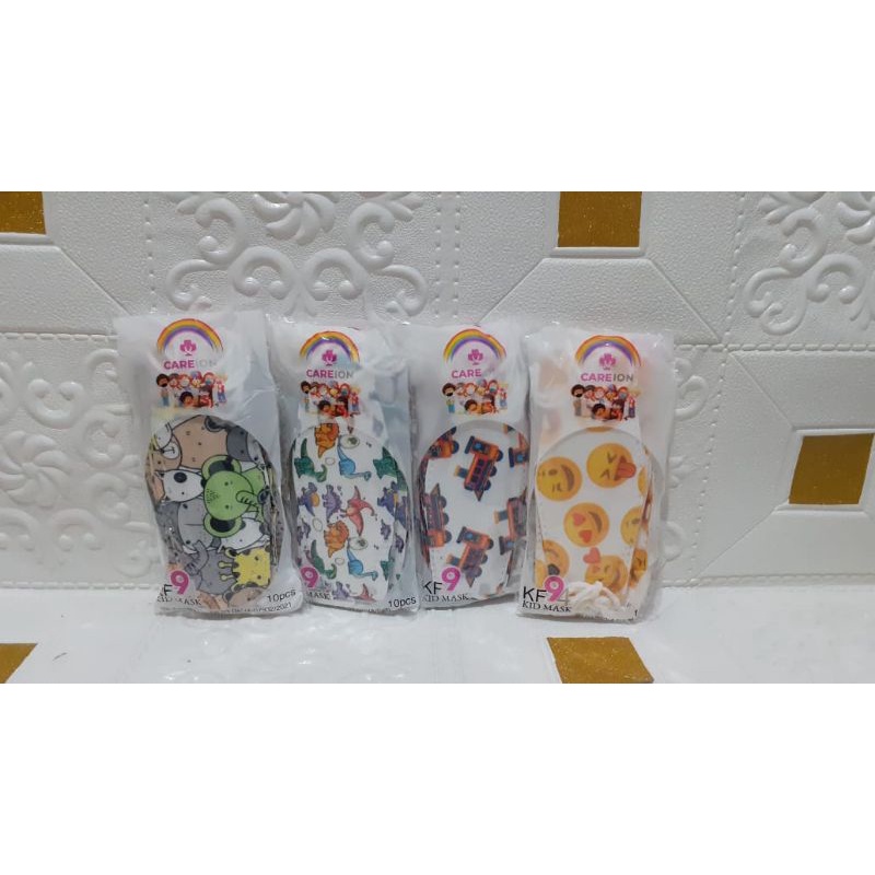 Masker Anak KF94 Motif Karakter / KF94 Masker Karakter Anak isi 10 Pcs / KF94 ANAK ISI 10 PCS