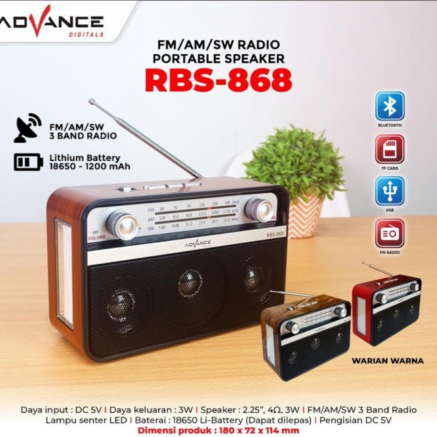 Jual Speaker Radio advance RBS 868 RBS868 Radio Model Jadul / Radio