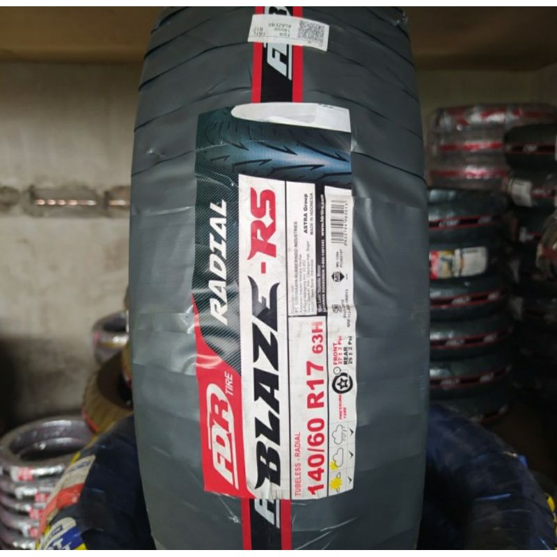 BAN TUBELESS FDR BLAZE RS 140/60-17 FREE PENTIL TUBELESS.