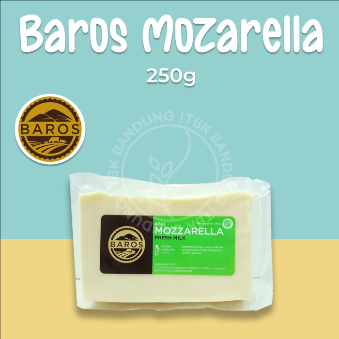 

Keju- Baros Keju Mozzarella Cheese 250Gr Khusus Gojek -Keju.