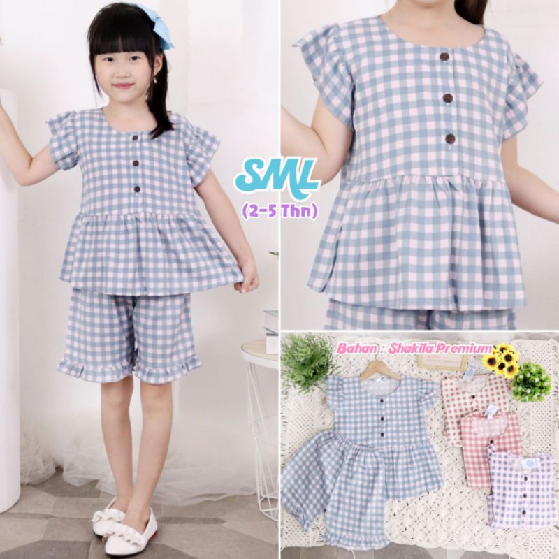 stelana anak permuan IMPORT baju anak permpuan setelan anak permpuan