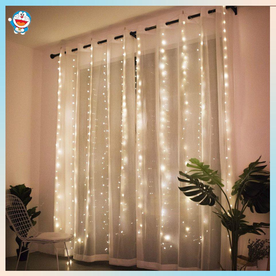 Usb Remote Control 33 Copper Wire Lamp Curtain Lights String Icicle Lights Shopee Indonesia