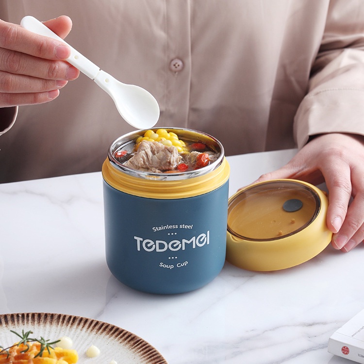 Kotak Makan Anak Stainless 550ml Soup Cup Termos Sup Food Jar Set Kotak Makan Anak Premium Kids Lunch Box Set Tedemei Lunch Box Bento Stainless Wadah Bekal Anak Stainless