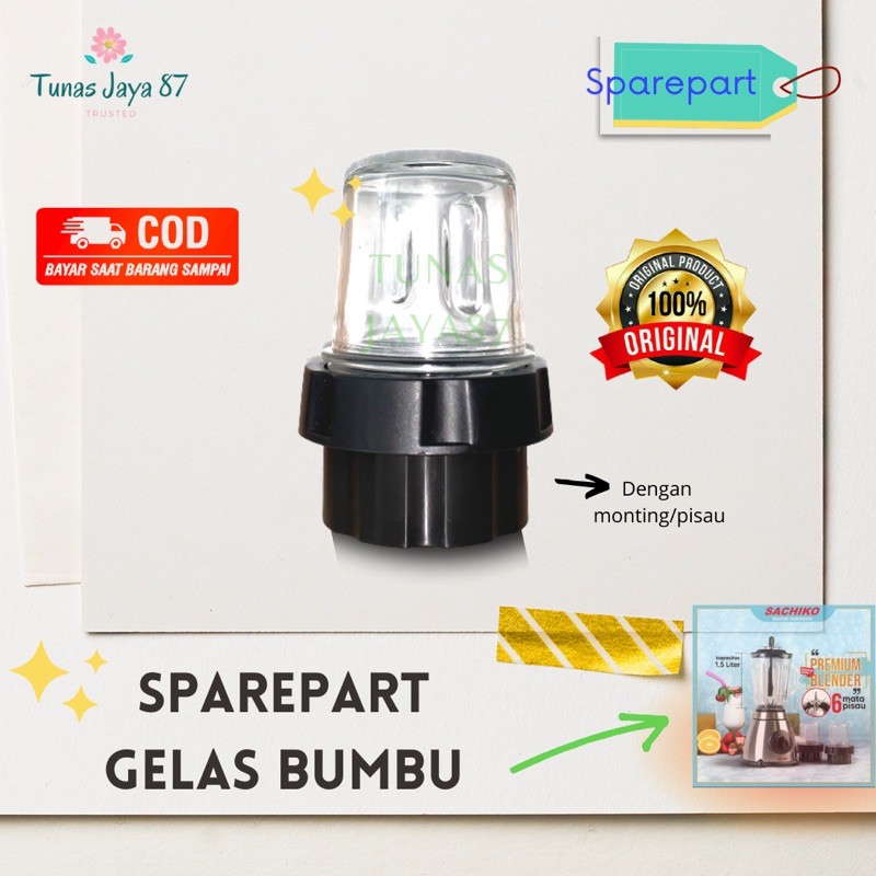 SPAREPART GELAS BUMBU BLENDER STAINLESS SACHIKO