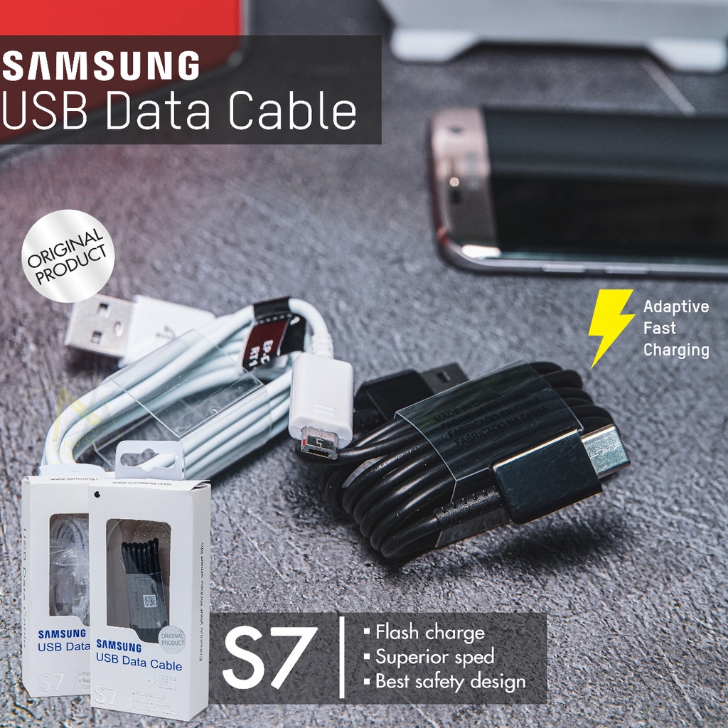 Cable Data Kabel Data SAMSUNG Original 100 S7 S8 S9 Fast Charging Plus packing