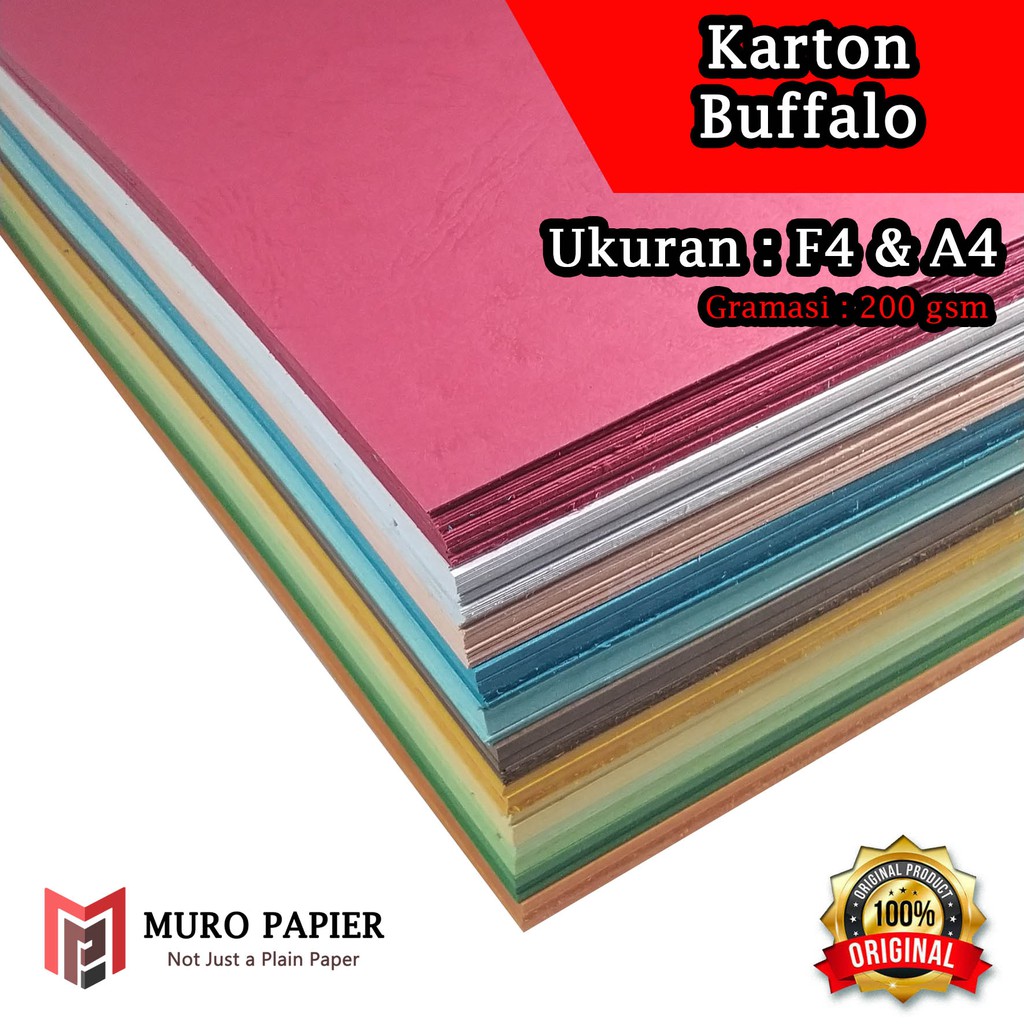 

HJK ( Per Pak - isi 20 ) Karton Buffalo 200 Gsm A4 F4 - By Muro Papier