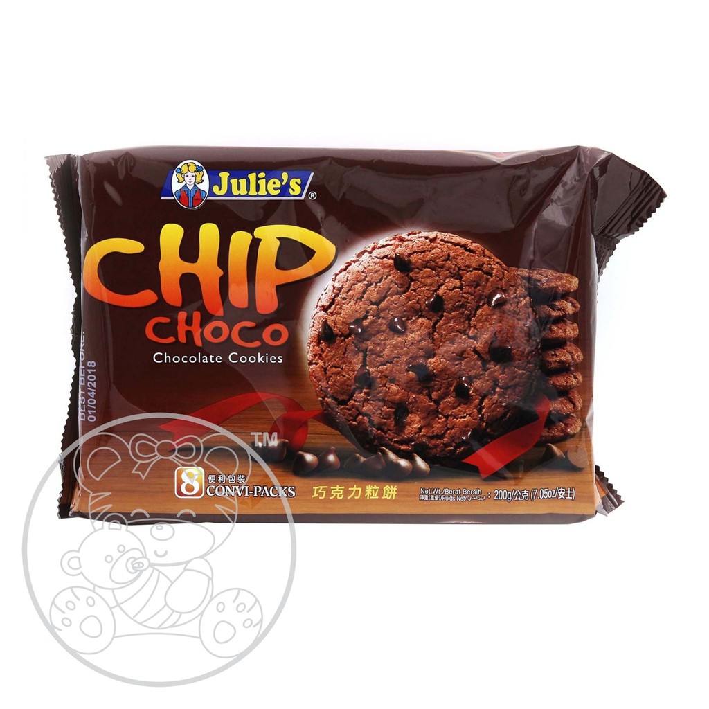 

Julie's Chip Choco Chocolate Cookies Biskut Cip Coklat 200 Gr Kemasan Terbaru