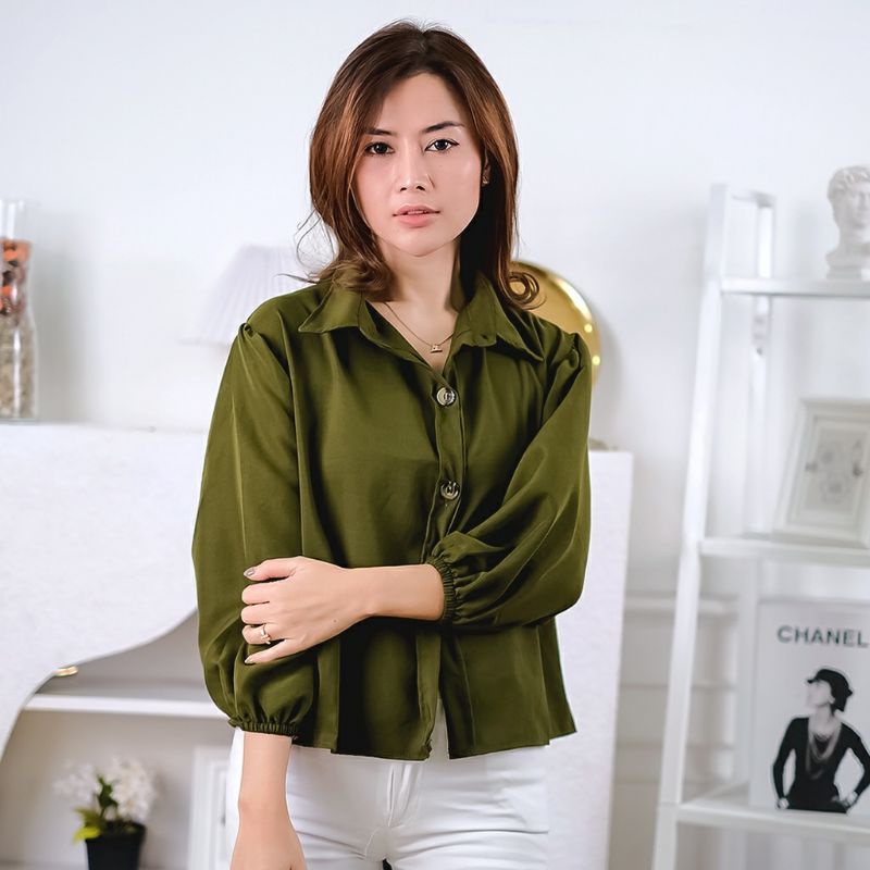 Arifirn Zefanya Shirt - Kemeja Polos Wanita | Blouse Wanita