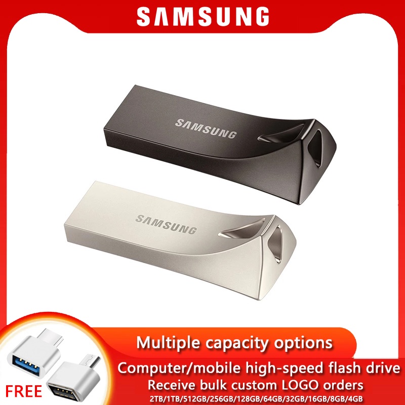 Samsung Flash Drive USB 3.0 128GB 256GB 512GB 1TB 2TB 64GB 32GB 16GB 8GB 4GB Bahan Metal