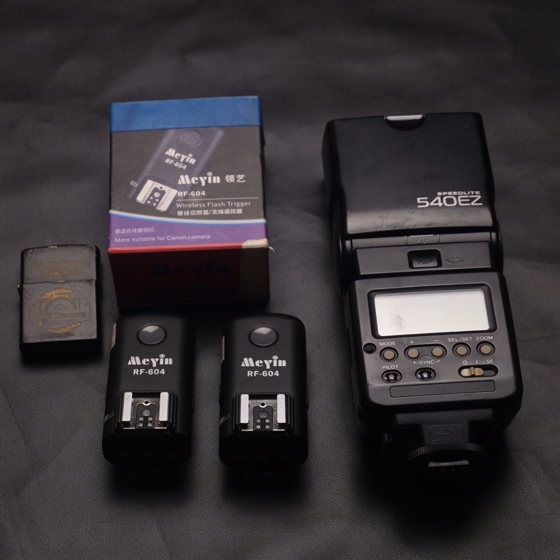 FLASH EXTERNAL CANON 540EZ BONUS TRIGER DAN RECIVER MURAH