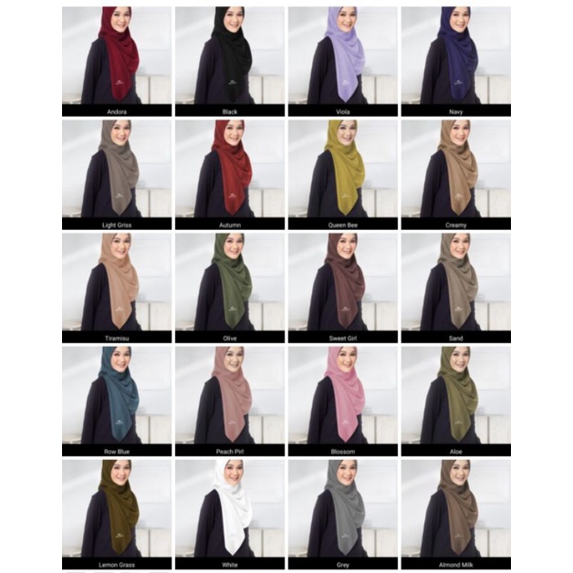 Mandjha Parfum Ivan Gunawan Scarf Polos Parfum 20 Warna,dicuci 24x masih harum