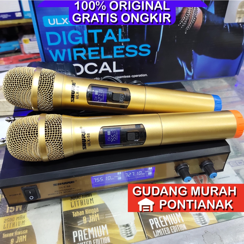 Mic wireless SHURE ULX 58 UHF microphone double wireless GOLD [best perform]