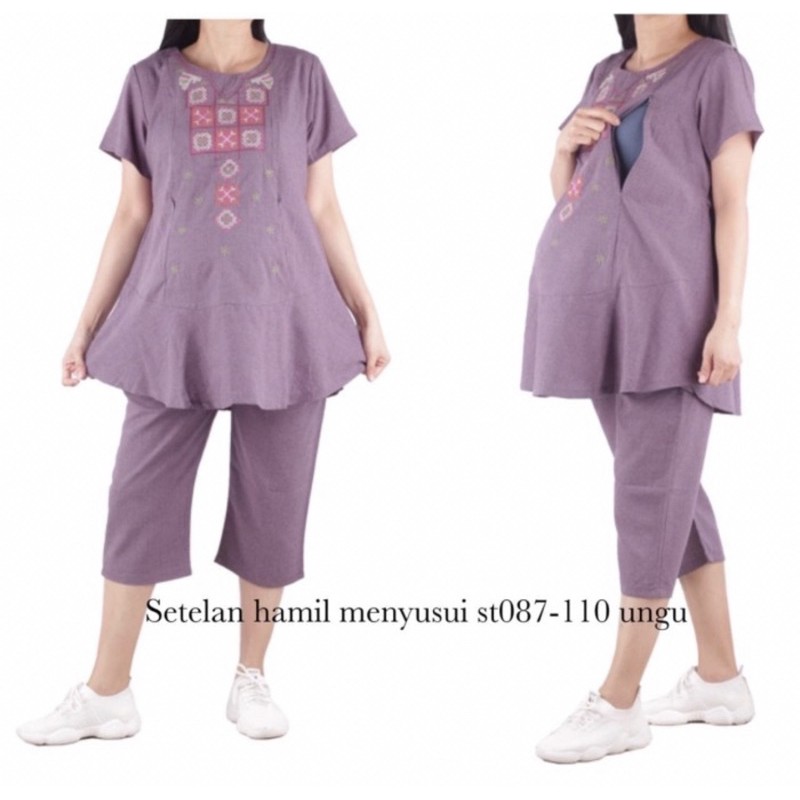 Baju hamil Setelan selutut hamil 087 stelan hamil baju menyusui