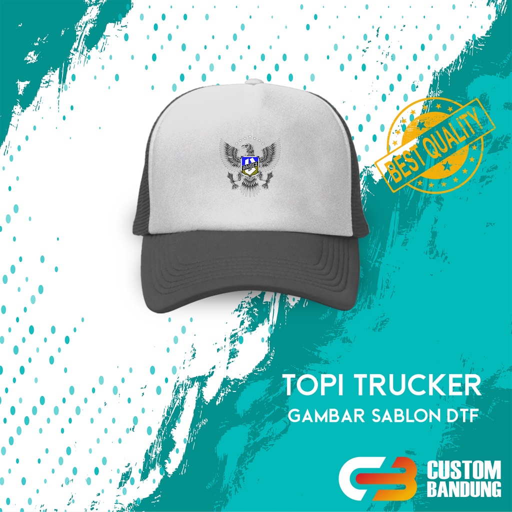 Topi Trucker BRIGEZ 4 Topi Jaring GBR Pria Wanita Bisa COD Original High Quality