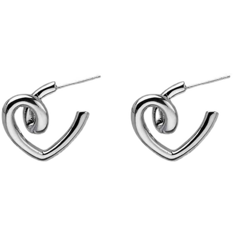 Anting Tusuk Sterling Silver 925 Model Hati Untuk Wanita