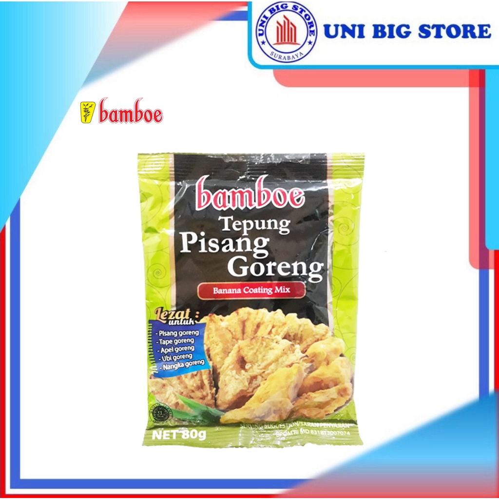 

Bamboe Tepung Pisang Goreng Banana Coating Mix 80 gr
