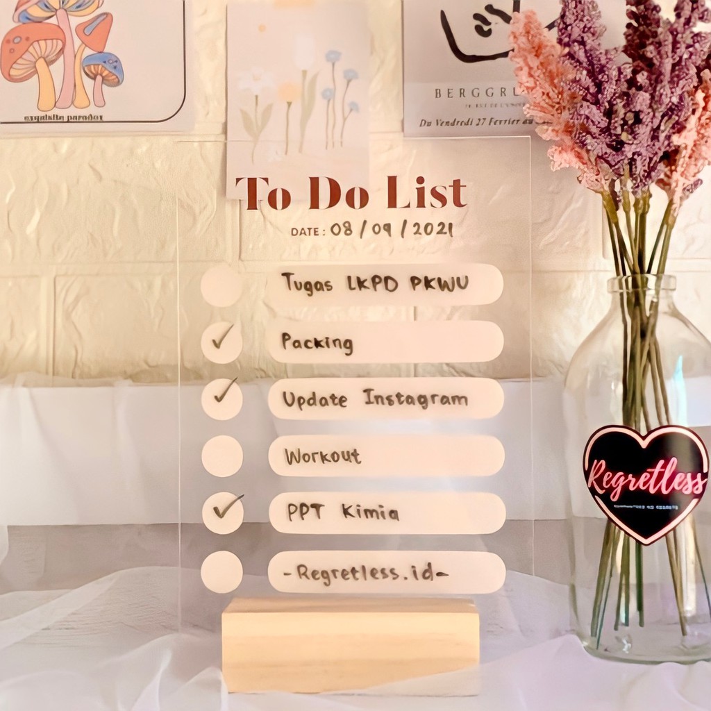 

To Do List Acrylic A5 | Acrylic Planner | FREE SPIDOL | Daily Planner | Korean Planner | REGRETLESS.ID