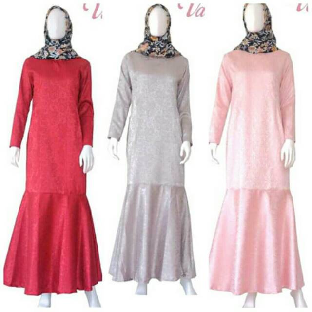 Maxi dress longdress gamis jumbo bigsize duyung mermaid murah