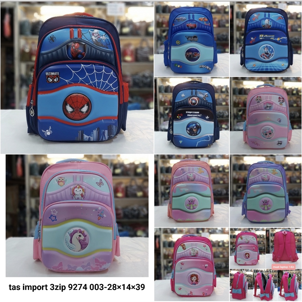 Tas import ransel anak sekolah sd timbul anak perempuan anak laki