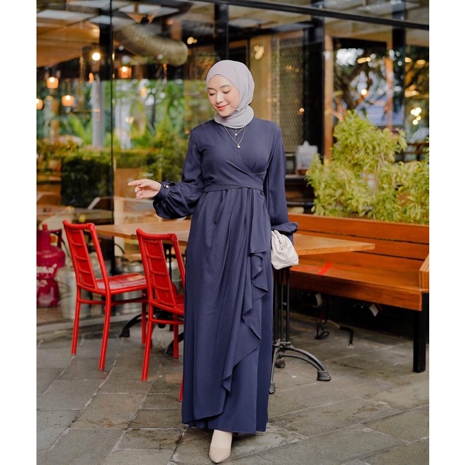 ADIBA - Rissa Dress/ Gamis Terbaru 2021 / Dress Muslim Kondangan Ada Size S M L XL-1