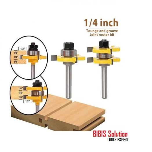 Mata Profil Router Trimmer Panel Sambung Kayu Panel Joint Sloting Pintu Jendela Tongue & Groove