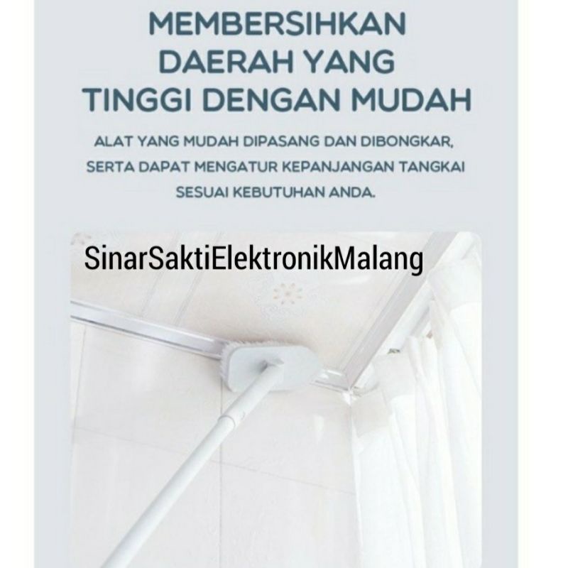 Sikat WC Pembersih Kamar Mandi Silikon Toilet Gagang Panjang Fleksibel Kloset Lantai