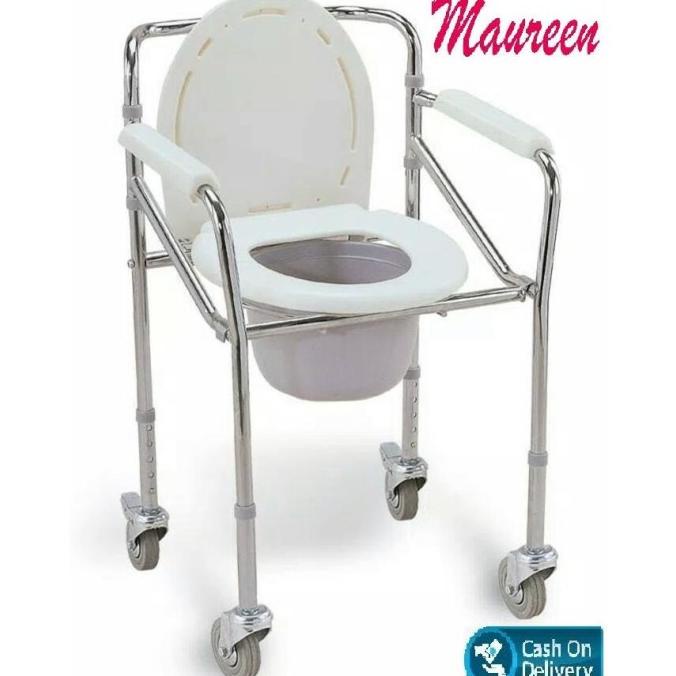 [COD] COMODE KURSI BAB SELLA COMMODE CHAIR BISA LIPAT DENGAN RODA ERFER5463