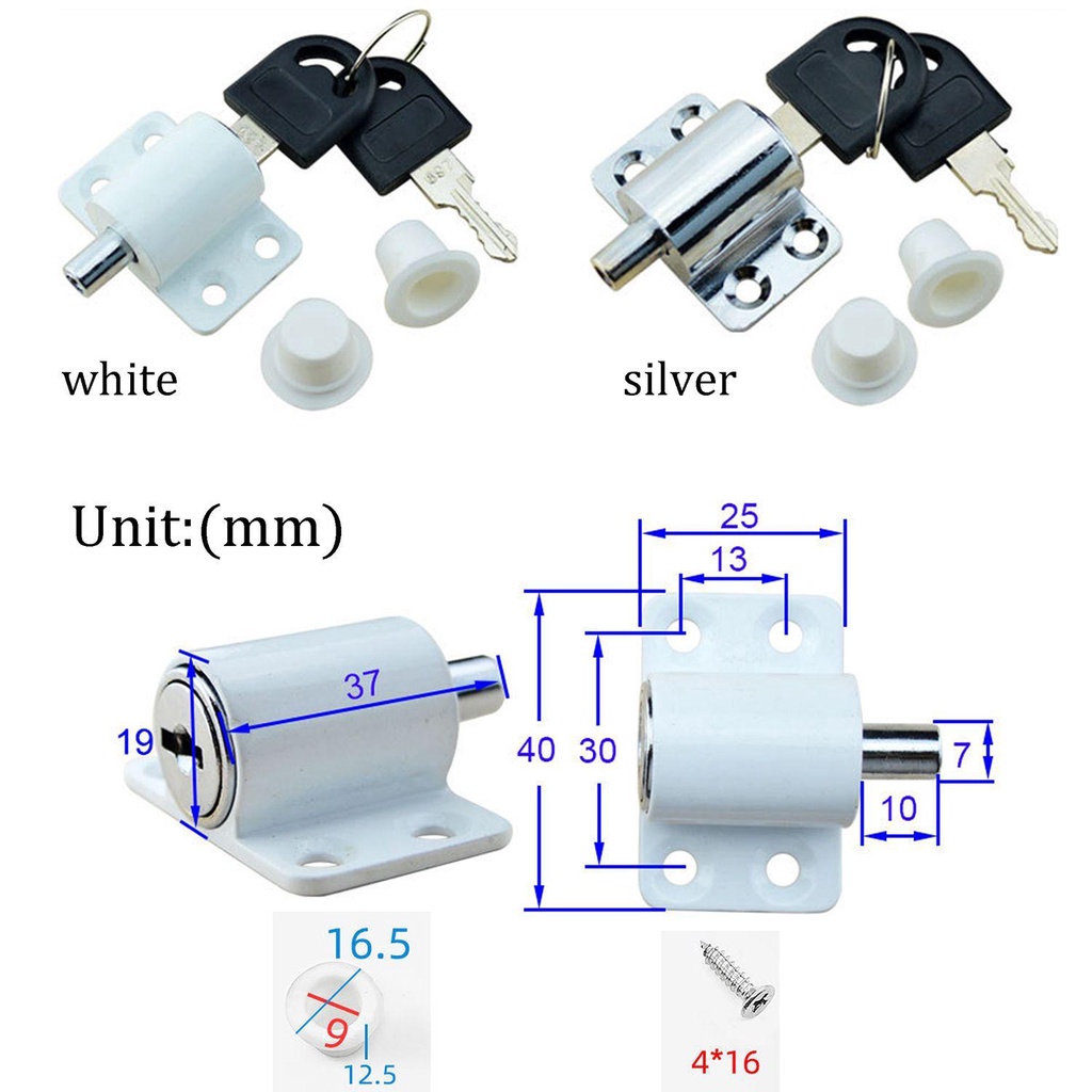 QUINTON Kunci Jendela 1set Mini Pemasangan Mudah Untuk Jendela Sliding,Pintu Aluminium Alloy Window Hardware Baut Jendela