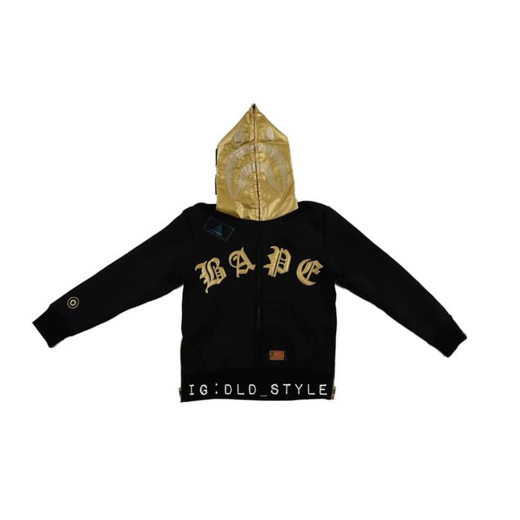 gold bape hoodie