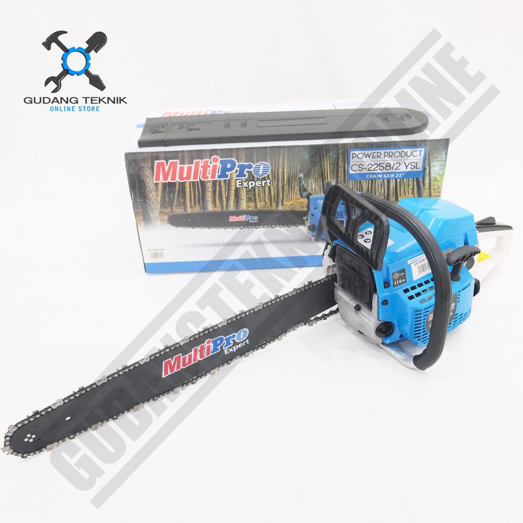 Chainsaw MULTIPRO CS2258/2 YSL 22&quot; 2Tak / Mesin Gergaji Kayu Chainsaw 22 Inch CS 2258 YSL