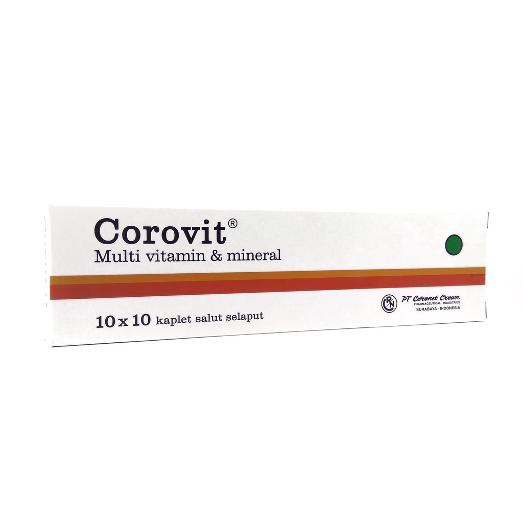 COROVIT TABLET ISI 10 TABLET/ MULTIVITAMIN/ DAYA TAHAN TUBUH/ MENCEGAH ANEMIA