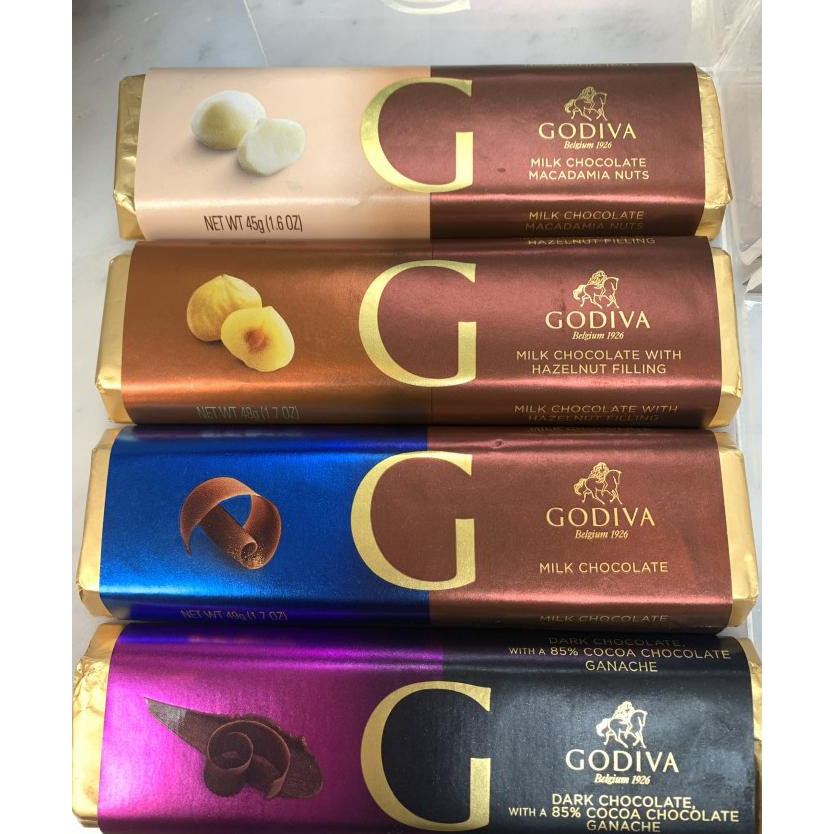 

PROMO GODIVA MILK CHOCOLATE MACADAMIA NUTS/COKELAT GODIVA BAR DARK COKLAT - MILK MACADAMIA