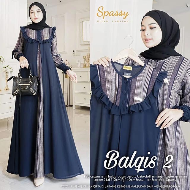 [BEST SELLER] 3in1/Balqis 2 Set/Gamis Wanita Kekinian/Gamis Pesta/Gamis Pesta Murah/ Gamis Outer Cer