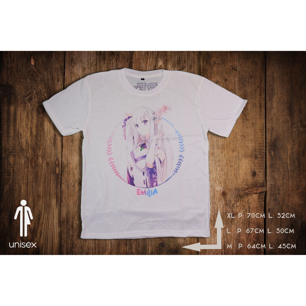 Anime T-Shirt | Kaos Anime (Emilia - Re:Zero)