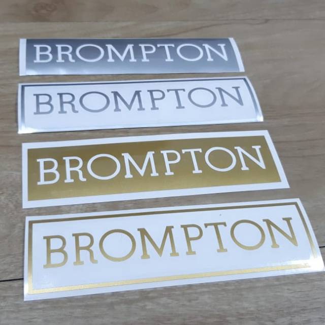 Stiker Decal BROMPTON cocok untuk sepeda lipat, mobil, motor, laptop, helm, dll