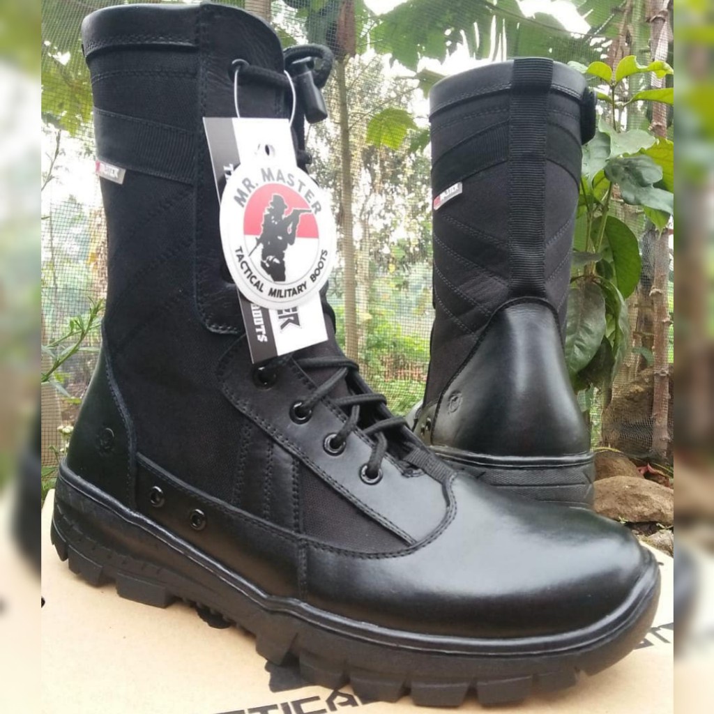 SEPATU PDL KULIT SAPI ASLI MODEL TERBARU MR MASTER SEPATU PDL DINAS LAPANGAN TNI POLRI SECURITY