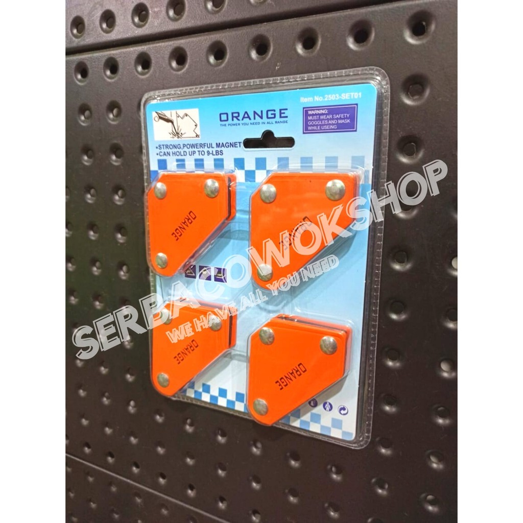 Orange Arrow Magnetic Welding Holder Siku Magnet 9 LB Isi 4 Pcs Termurah Berkualitas