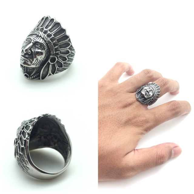Cincin tengkorak skullring apache