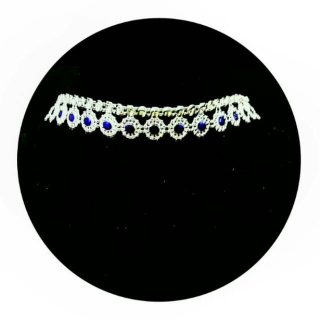 Electric Purple Fantasy Diamond Choker Necklace | Kalung Handmade Premium Collection