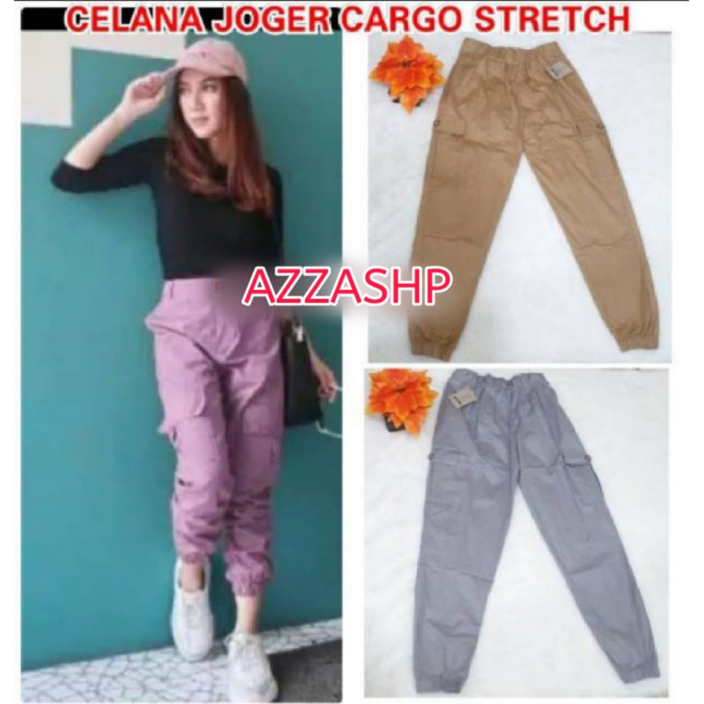 Celana Jogger Cargo Stretch Premium Bisa Mulu