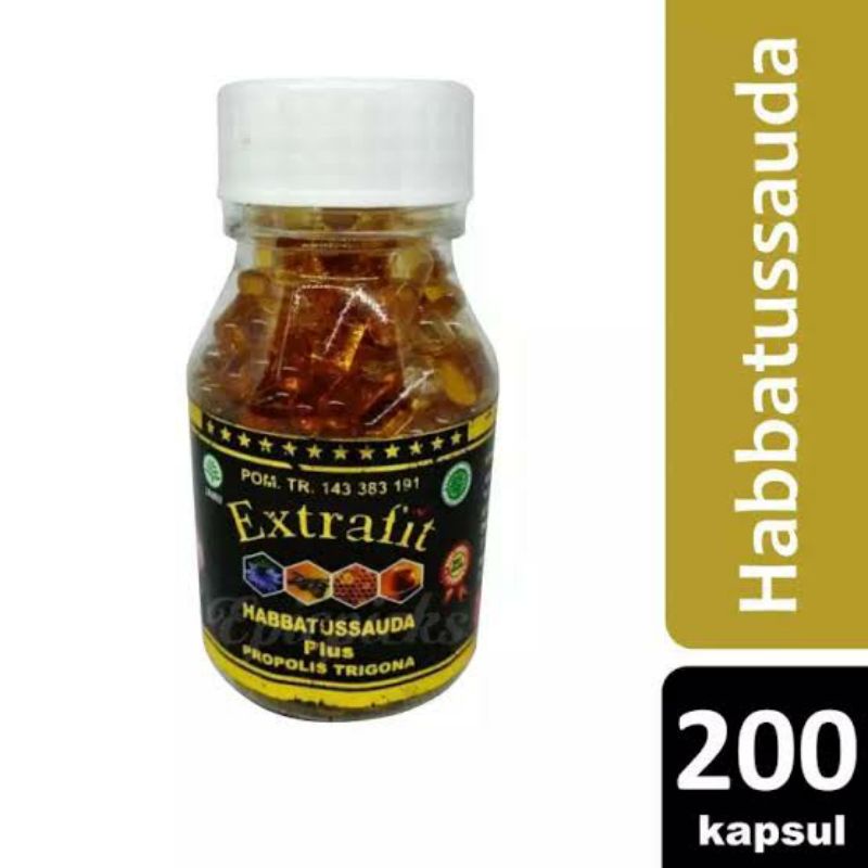 Minyak Habbatussauda Extrafit 4 in1 Extra propolis trigona 200 kapsul