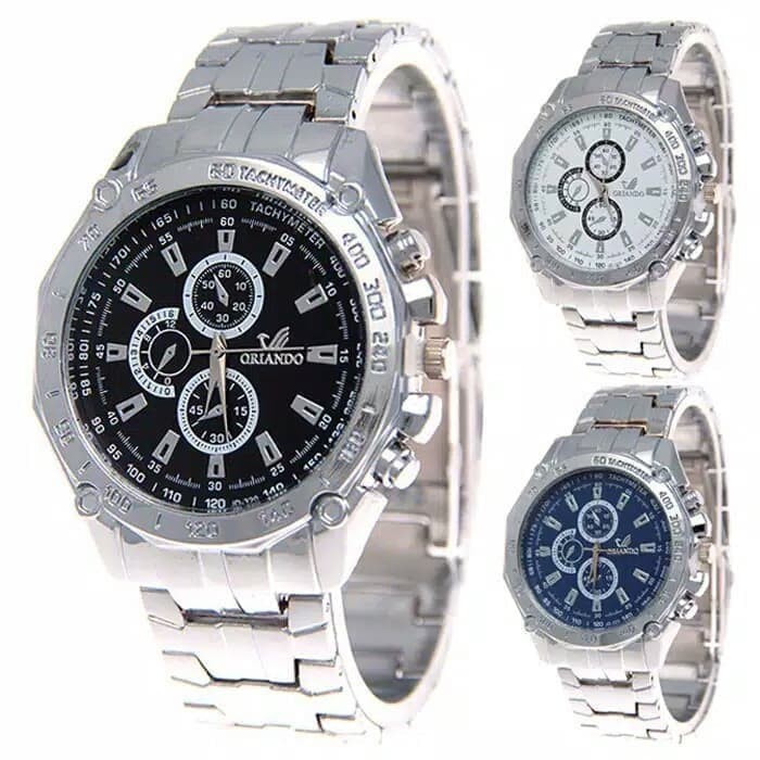 Orlando Jam Tangan Pria Fashion Stainless Steel/ Jam