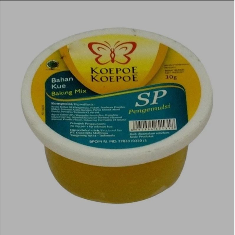 

SP Koepoe Koepoe/Koepoe Koepoe Baking Mix/Pengembang Kue/Pengemulsi Bahan Kue 30 Gram