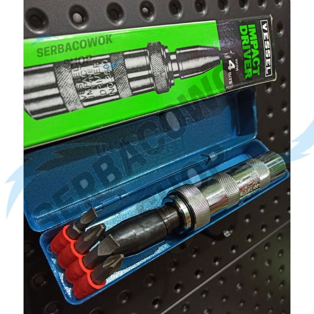 Obeng Ketok Putar Set 5 Pcs Vessel Impact Screwdriver Set Box Besi Termurah Berkualitas