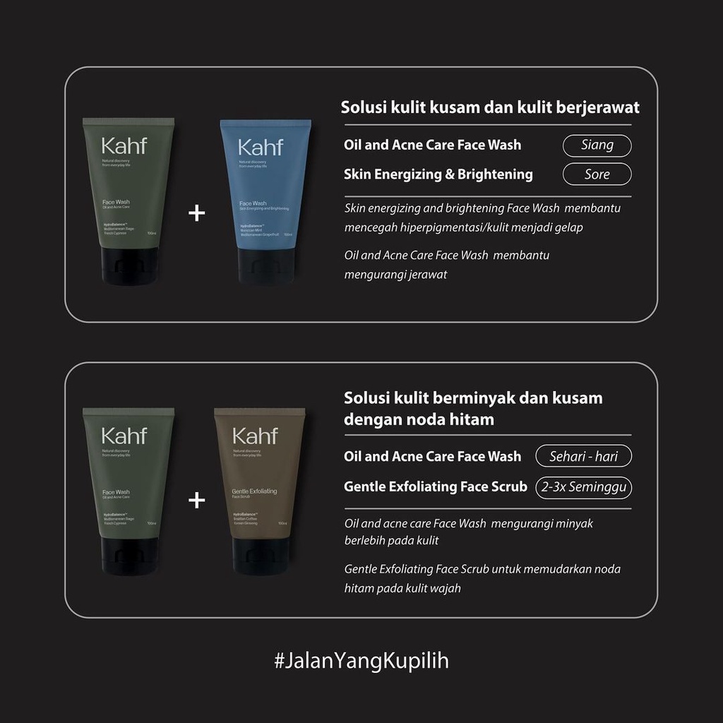 Kahf Men Face Wash 100ml /Kahf Sabun Cuci Muka / Kahf Face Scrub / Kahf Face Wash